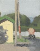 Clarice Beckett The Bus Stop oil on canvas